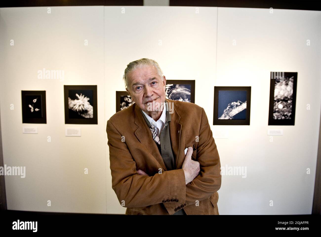 SwedenÂ’s` world famous photographer Lennart Nilsson has passed away 94 years of age. STOCKHOLM 20090326 Fotografen Lennart Nilsson ar 86 ar, men still going strong. Han jobbar just nu med ett nytt bokprojekt och kommer med tva filmer pa SVT under 2009. Pa bilden ar han fotograferad pa Naturhistoriska riksmuseet i Stockholm som visar en utstallning med lennart Nilssons foton Foto Pontus Lundahl / SCANPIX / Kod 10050  Stock Photo